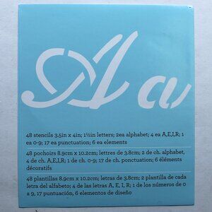 Martha Stewart Crafts Script‎ Stencil Set In Open Package - See Description